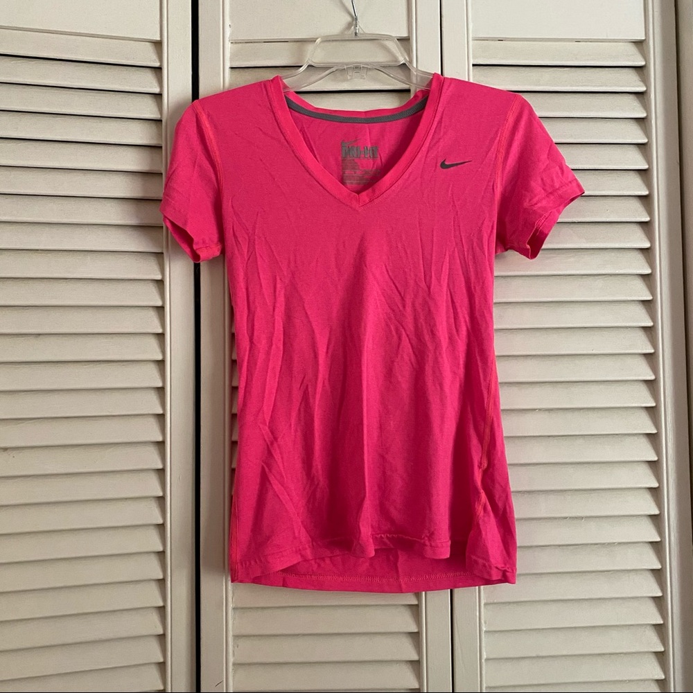 Nike hot pink V-Neck